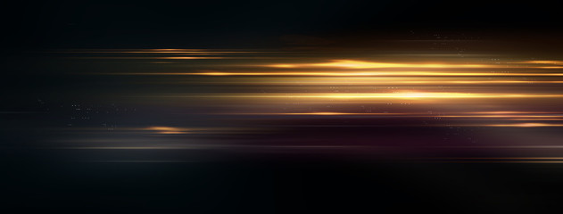 Light and stripes move fast over dark background. Concept illustration