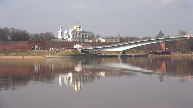 April at the Kremlin of Veliky Novgorod. Russia