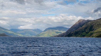 The famous Loch Ness on a bright sunny day, Inverness, Scotland, United Kingdom