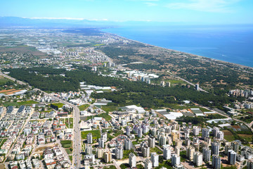 View over lara and kundu districts of antalya turkey