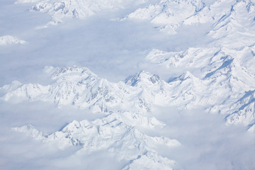 Mountain view from the plane