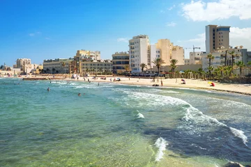 Poster Het strand van Sousse. Tunesië, Noord-Afrika © Valery Bareta