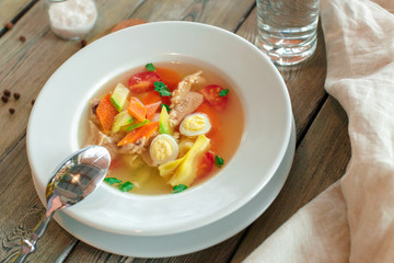 chicken soup with vegetables