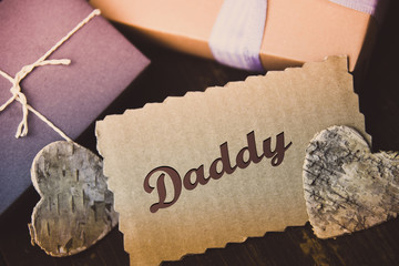 Daddy Letter Happy fathers day present gift hipster vintage man