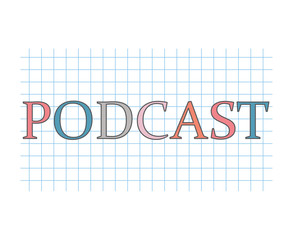 podcast concept- vector illustration