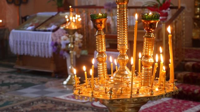 church. Orthodox Church. Christianity. church lighted candles. icon. religion