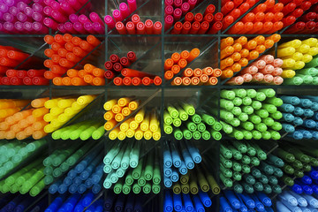 Colorful plastic pens