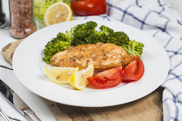 a dish of chicken breast