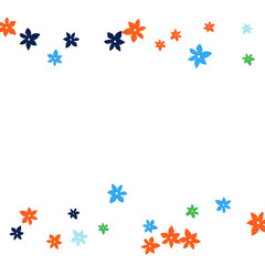 Festive Background with Colorful  flowers. Feminine Pattern for Postcard, Print, Banner or Poster. Small Pretty  flowers For Party Decoration, Wedding, Birthday or Anniversary Invitation. 