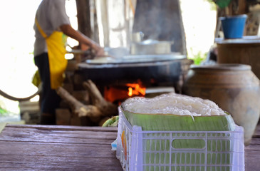 Thai rice vermicelli Traditional in thailand.