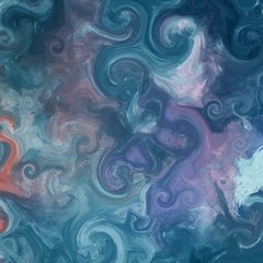 Abstract watercolor texture background. Blue neon graphic design creative artwork. Fantasy style art wallpaper.