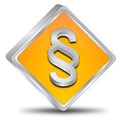 Law paragraph button - 3D illustration