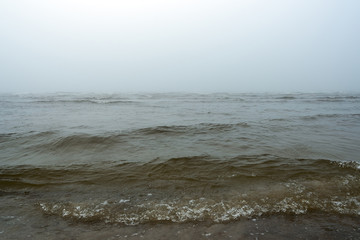 Foggy Baltic sea.