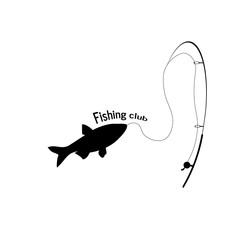logo of the company. Logo Fishing club sign symbol