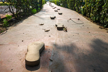 Gandhi memorial steps and stone - obrazy, fototapety, plakaty