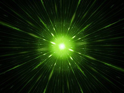 Green glowing laser weapon concept fractal