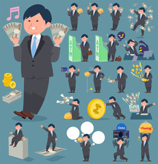 flat type fat businessman_money