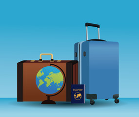 Travel around the world concept vector illustration graphic design