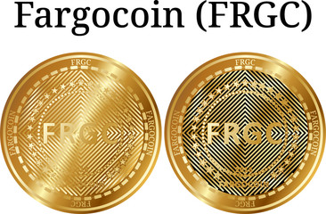 Set of physical golden coin Fargocoin (FRGC)