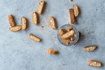 Biscotti / Cantuccini Biscuits with Almonds  served in Glass