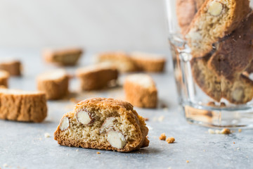 Biscotti / Cantuccini Biscuits with Almonds  served in Glass