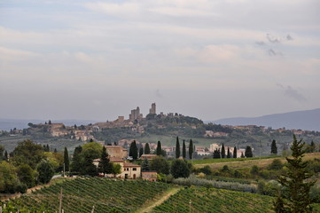 Fototapeta na wymiar San Gimignano a medieval town in Tuscany, Italy 