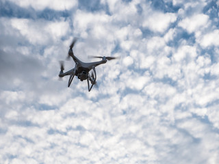 Flying drone with digital camera