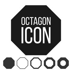 Octagon Icon Vector. 8 Eight Sided Symbol. Geometry Chart. Octagonal Diagram Sign. Polygon Pictogram. Octagonal Icon Isolated On White Illustration