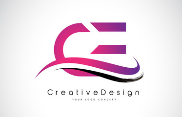 CE C E Letter Logo Design. Creative Icon Modern Letters Vector Logo.