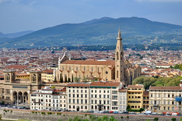 Fototapeta na wymiar Basilica of Santa Croce (Piazza Santa Croce), Florence, Ital