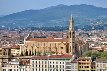 Fototapeta na wymiar Basilica of Santa Croce (Piazza Santa Croce), Florence, Ital