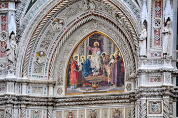 Fototapeta na wymiar Duomo Cathedral (Cattedrale Santa Maria del Fiore, Cathedral of Saint Mary of the Flowers), Florence, Italy
