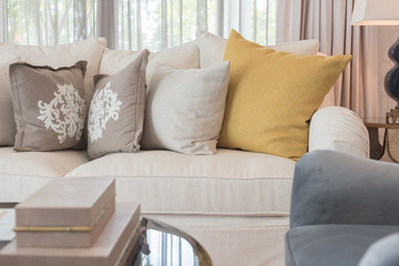 classic white elegance sofa in living room