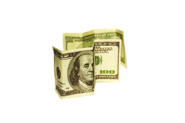 Dollar on white background