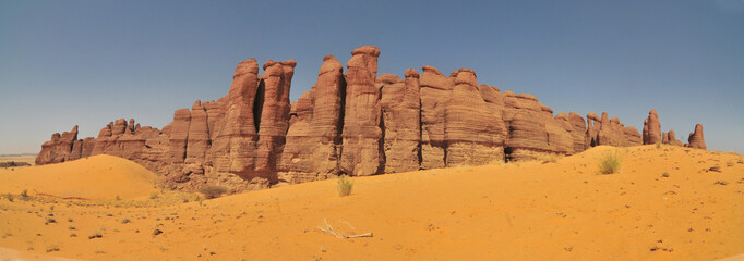 Landscape of the desert region of the Sahara in Ennedi surroundings in north Chad
 - obrazy, fototapety, plakaty