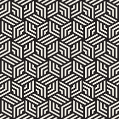 Vector seamless geometric pattern. Simple abstract lines lattice. Repeating elements stylish background