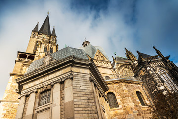 Fototapeta premium landmark Aachener Dom in Aachen, Germany, Europe