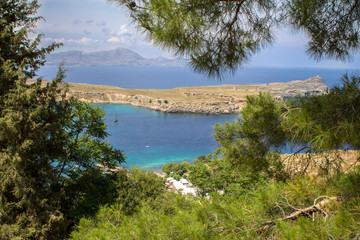 Lindos bay, Rhodos, Greece