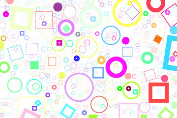 Abstract colored ellipse & square box shape pattern. Creative, backdrop, template & ellipses.