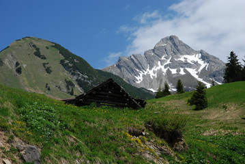 Fototapeta na wymiar Biberkopf, Allgaeuer Alpen, Hochtannberg; Österreich