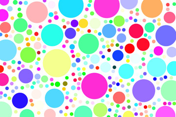 Abstract colored circles, bubbles, sphere or ellipses shape pattern. Surface, details, backdrop & white.