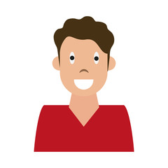 Young man cartoon profile vector illustration graphic design