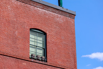 Obraz premium Old red building in the Pearl District of Portland