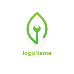 vector design template of green leaf logo