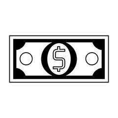 Money bill isolated vector illustration graphic design