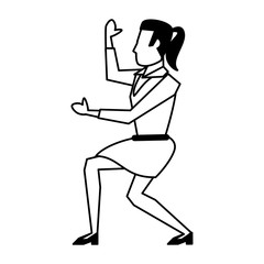 Business woman cartoon vector illustration graphic design