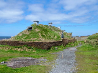 Newfoundland, CA:  L'Anse aux Meadows on June 24, 2011. A viking archaeological site on the northern tip of Newfoundland. 