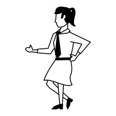 Business woman cartoon vector illustration graphic design