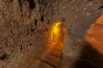 Underground city in Derinkuyu.