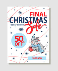 Final Christmas Sale 50 Off Promo Poster Shop Now
